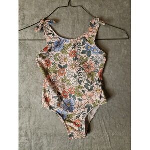 Girl's Size 7/8 Shein One Piece Multi‎ Color Floral Bathing Suit